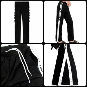 NEW X-SMALL VICTORIA'S SECRET PINK SNAP TRACK PANT
